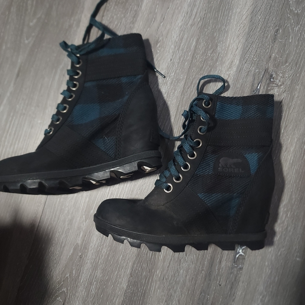 Sorel Lexi Wedge Black Size 6 - Picture 2 of 9